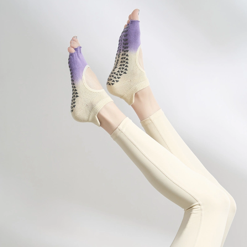 New Style Cotton Antislip Pilates Yoga Women Finger Five-Toe Socks