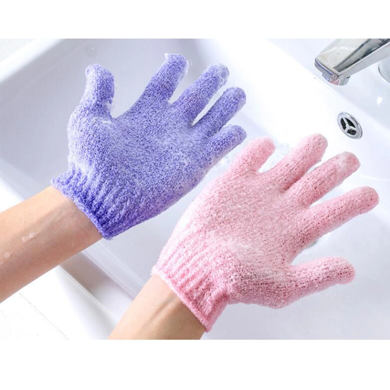 Exfoliating Bath Gloves 100% Nylon Double Sided Gloves for Beauty SPA Massage Skin Shower Scrubber