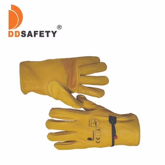 Leather Tough Cowhide Work Gardening Gloves for Women Thorn Proof Working Gloves for Weeding, Digging, Planting Luvas Guantes