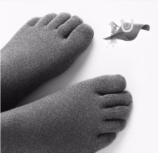 Summer Custom Colored Mesh Breathable Cotton Short Men Five Toe Ankle Socks