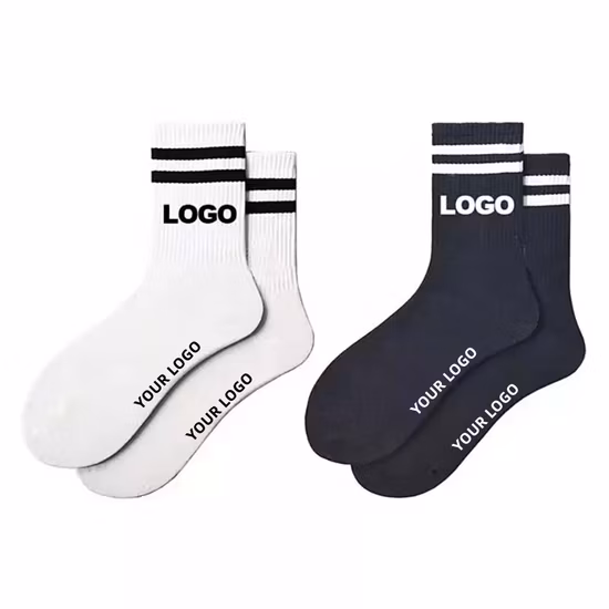Wholesale Low Price Unisex Cotton Socks Custom Logo Toe Sock Men and Women Nice Quality Stockings Comfortable Crew Socks